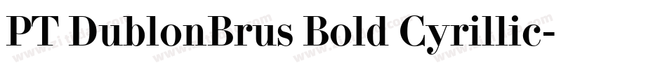 PT DublonBrus Bold Cyrillic字体转换